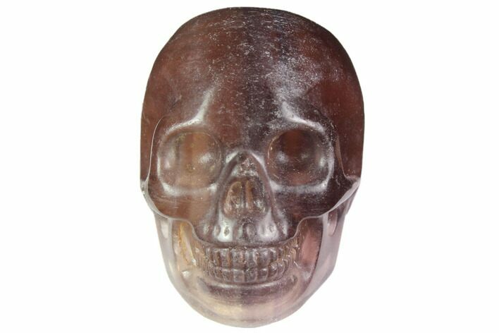 Realistic, Carved, Purple Fluorite Skull #116476